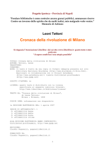 Cronaca della rivoluzione di Milano