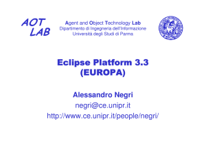 Eclipse Platform 3.3 - Università degli Studi di Parma