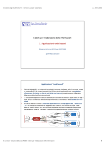 Applicazioni Web Based - Dipartimento di Matematica