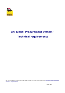 Technical requirements - e