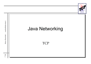 Java Networking - Marco Ronchetti