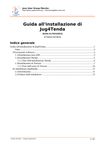 Guida all`installazione di Jug4Tenda