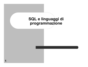 SQL e linguaggi di programmazione