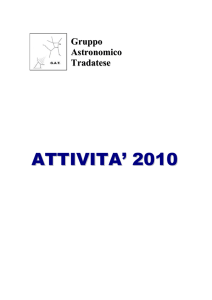 2010 - Gruppo Astronomico Tradatese