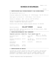 scheda di sicurezza - Consorzio Agrario delle province del Nord Ovest