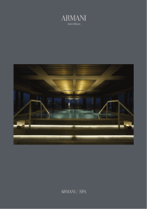 Brochure Armani SPA - Armani Hotel Milano