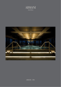 Brochure Armani SPA - Armani Hotel Milano