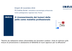 Il riconoscimento dei tumori della pelle come malattia professionale