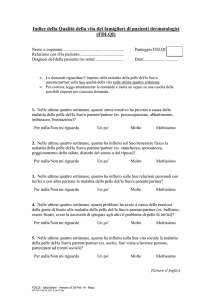Indice della Qualità della vita dei famigliari di pazienti dermatologici