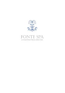 Menù FONTE SPA - Grand Hotel Palazzo della Fonte