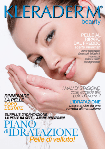 kleraderm magazine, piano d`idratazione