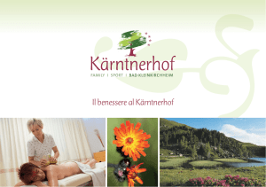 Il benessere al Kärntnerhof