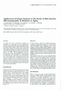 Application of Image Analysis to the Study of Skin Surface