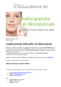 Analisi gratuita delle pelle con Skinceuticals