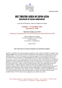 comunicato stampa atg - Istituto Giapponese di Cultura