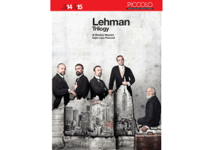 Lehman Trilogy - Piccolo Teatro