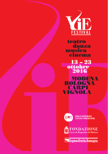 Depliant VIE Festival - Teatro Comunale