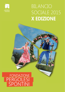 Bilancio Sociale 2015 - Fondazione Pergolesi Spontini