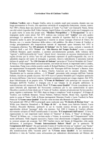 1 Curriculum Vitae di Giuliano Vasilicò Giuliano Vasilicò, nato a