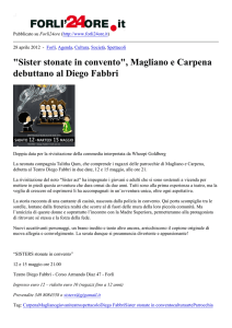 "Sister stonate in convento", Magliano e Carpena