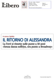 27/06/2013 Libero Il ritorno di Alessandra Ferri