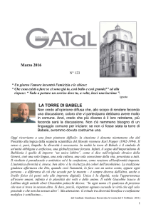 Marzo 2016 LA TORRE DI BABELE