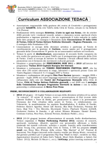 Curriculum Tedacà 2012