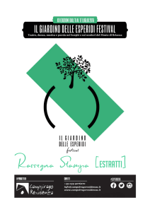 Martedì 26/07 Il Giardino delle Esperidi Festival 2016 Estratti della