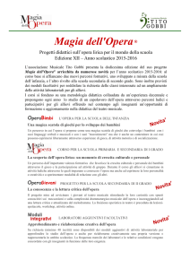Corsi Magia dell`Opera 2015-2016
