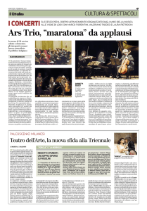 Ars Trio, “maratona” da applausi - Amici della Musica A. Schmid