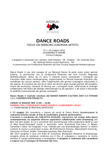Dance Roads Focus on European Emerging Artists