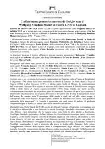 comunicato stampa - Teatro Lirico di Cagliari