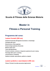 Master in Fitness e Personal Training