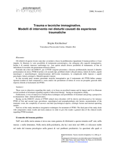 trauma e tecniche immaginative - Psicoterapeuti-In