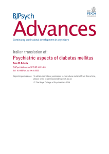 Psychiatric aspects of diabetes mellitus