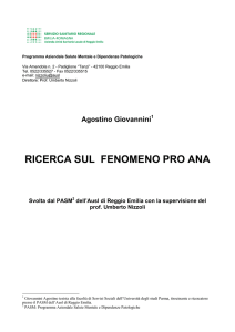 ricerca sul pro ana - Anoressia – Bulimia