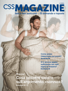 Cosa occorre sapere sull`argomento «sonno»?