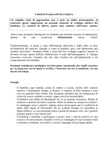 I disturbi d`ansia nell`età evolutiva Un semplice stato di apprensione