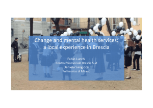 Change and mental health services: a local experience in Brescia