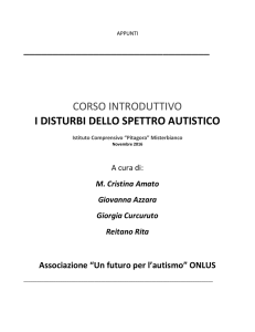 corso introduttivo i disturbi dello spettro autistico