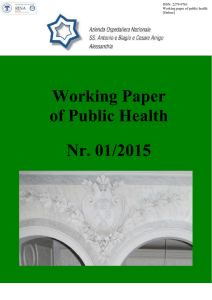 Working Paper of Public Health Nr. 01/2015