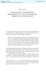 riti del cibo e costruzione dell`identità in natalia - Italogramma