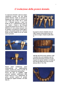 L`evoluzione della protesi dentale
