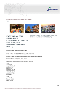 easy japan con esperienze culturali 2017/18