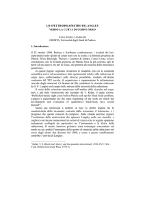 Lo spettrobolometro di Langley. Verso la curva di corpo nero.