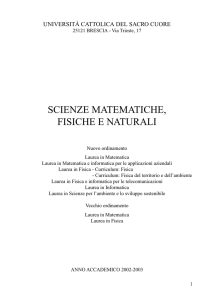 Piani di studio matematica2.indd - Università Cattolica del Sacro