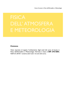 FISICA DELL` ATMOSFERA E METEOROLOGIA