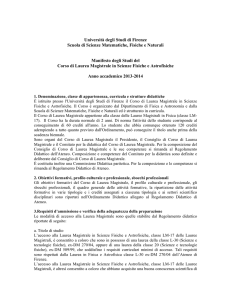 Manifesto Laurea Magistrale a.a. 2013/2014