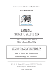 BAMBINO: PROGETTO SALUTE 2004