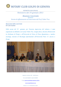 19 gennaio 2011 - Rotary Club Golfo di Genova
